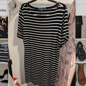 Black and White striped dress